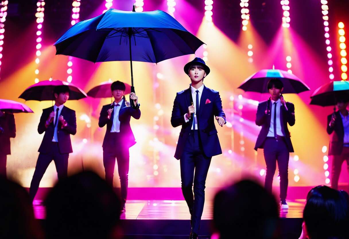 Parapluies et scène k-pop : les accessoires devenus emblématiques